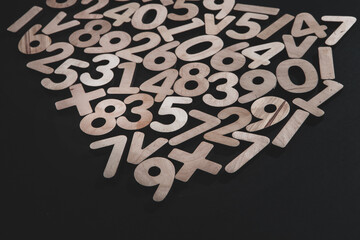 Poster - background or texture of numbers. finance data concept. mathematic. seamless pattern with numbers. f