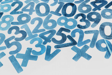Poster - background or texture of numbers. finance data concept. mathematic. seamless pattern with numbers. f