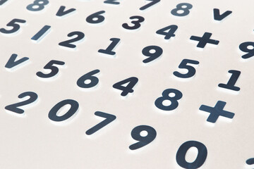 Poster - background or texture of numbers. finance data concept. mathematic. seamless pattern with numbers. f