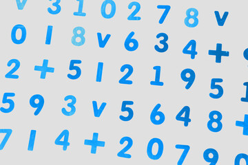 Poster - background or texture of numbers. finance data concept. mathematic. seamless pattern with numbers. f