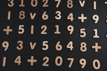 Poster - background or texture of numbers. finance data concept. mathematic. seamless pattern with numbers. f