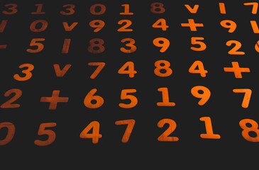 Poster - Background or texture of numbers. Finance data concept. Mathematic. Seamless pattern with numbers. Finance concept. 