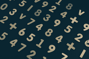 Poster - background or texture of numbers. finance data concept. mathematic. seamless pattern with numbers. f