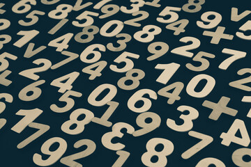 Poster - background or texture of numbers. finance data concept. mathematic. seamless pattern with numbers. f