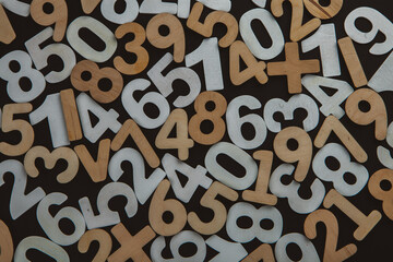 Poster - Background or texture of numbers. Finance data concept. Mathematic. Seamless pattern with numbers. Finance concept. 