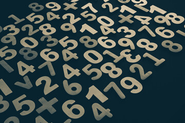 Poster - background or texture of numbers. finance data concept. mathematic. seamless pattern with numbers. f