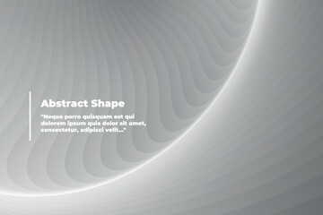 Poster - abstract illustration in the form of gradient gray lines on the background, as well as a figure in gradient gray, which is covered with abstract lines