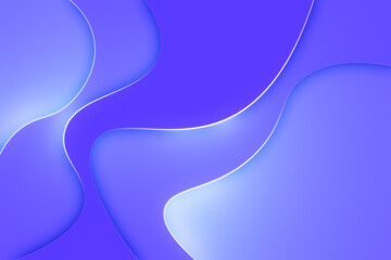 Poster - Abstract blue fantasy wallpaper with waves and lines. Design and landing page concept. 3D Rendering.