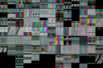 Fototapete - Pixel pattern of a digital glitch / Abstract background, pattern of a digital glitch.