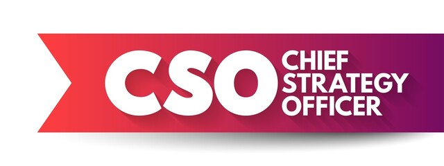 Poster - cso chief strategy officer - executive has primary responsibility for strategy formulation and manag