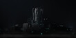 concept of sci-fi fiction Future city scene. Futuristic cityscape in space colony planet background. day time 3d illustration night scene 