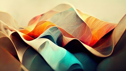 Wall Mural - 4k abstract wallpaper colorful design, shapes and textures, colored background, teal and orange colo