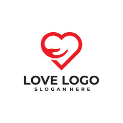 love care logo vector design template