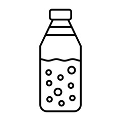 Poster - Water Bottle Line Icon