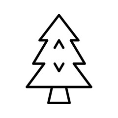 Poster - Christmas Tree Line Icon