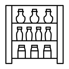 Wall Mural - Shelves Line Icon