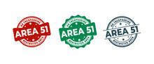 Area 51 Sign Or Stamp Grunge Rubber On White Background