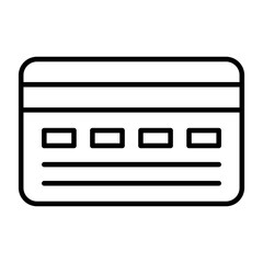 Wall Mural - Credit Card Line Icon