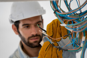 Poster - electrician at work