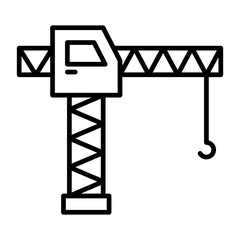 Wall Mural - Tower Crane Line Icon