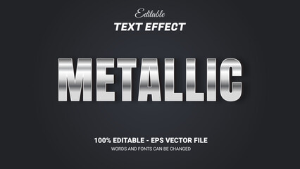 Poster - metallic editable text effect 3d style