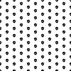 Poster - Square seamless background pattern from geometric shapes. The pattern is evenly filled with big black protection mark symbols. Vector illustration on white background