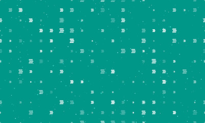 Poster - Seamless background pattern of evenly spaced white discussion symbols of different sizes and opacity. Vector illustration on teal background with stars