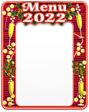 Menu Di Fine Anno 2022 Con Bicchieri Spumante E Bollicine