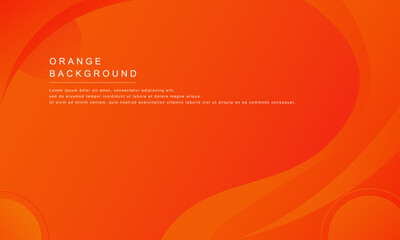 Sticker - Orange geometric background. Orange elements with fluid gradient.