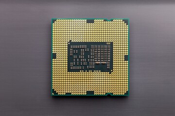 Classic digital computer processor microchip