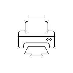 Poster - printer icon in line style icon, isolated on white background