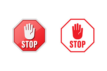 Wall Mural - Stop sign icon vector design