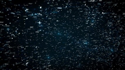 Poster - Big Data Digital Business Hitech Background/ 4k animation of an abstract wallpaper big data business digital technology background including connected lines and numbers matrix styled flowing with dept