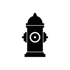 Wall Mural - hydrant icon in black flat glyph, filled style isolated on white background