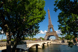 Fototapeta Most - torre Eiffel, 1889, campo de Marte, Paris,France,Western Europe