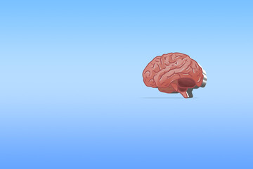Poster - Checking brain and report testing result with simulator interface, Healthcare and medicine. Medical and technology, 3d rendering 