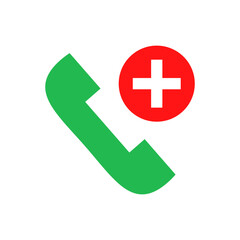 Aufkleber - Emergency call icon. Medical emergency. Vector.