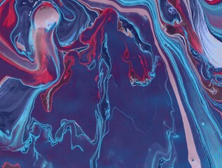 Wall Mural - Blue marble background. Acrylic paint flows freely and creates an interesting pattern. The effect of natural marble. Background for the cover of a laptop, notebook.