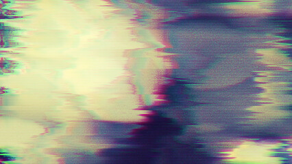 Wall Mural - abstract tv signal error static or vhs glitch effect grunge texture overlay. distressed retro video 