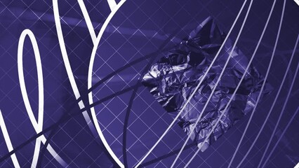 Aufkleber - Animated insert with moving lines and shapes. Motion. Stylish animation with intro and place to insert for video. Moving curves lines and circle with insert for info video or presentation