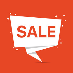 Wall Mural - white promo sticker. sale banner