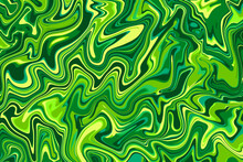 Abstract Liquid Green Swirl Wave Modern Illustration Pattern As Decoration And Background