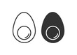 Chopped boiled egg icon. Food symbol. Sign diet nutrition vector.