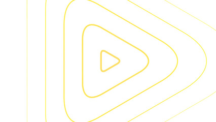 Aufkleber - Player sign on white background. Motion. Contour of triangular shape moves in waves from center. Player's arrow sign pulsates on white background
