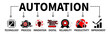 © Afianroc - Automation. Automation and innovation vector illustration concept with icons