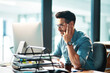 © Jadon Bester/peopleimages.com - Professional corporate business man working on computer, browsing the internet and completing a project while sitting at a desk alone at work. One manager checking and reading emails online in office