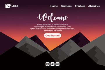 Corporative landing page web template for business or agencies