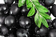Pickled Black Pitted Olives Background