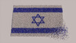 © RocknRoller Studios - Israeli Flag formed from a Crowd of People. Banner of Israel on White.