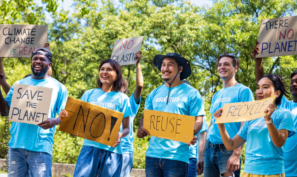..Diversity group of volunteer activist demonstrating in protest for ...